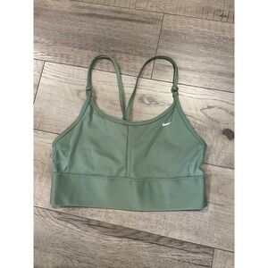 Nike Dri-FIT Indy Light Support Sports Bra Sage Green DB8765-357 Medium